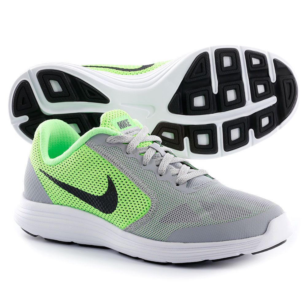 Zapatillas de Running Revolution 3 Junior Verde - Fútbol Factory