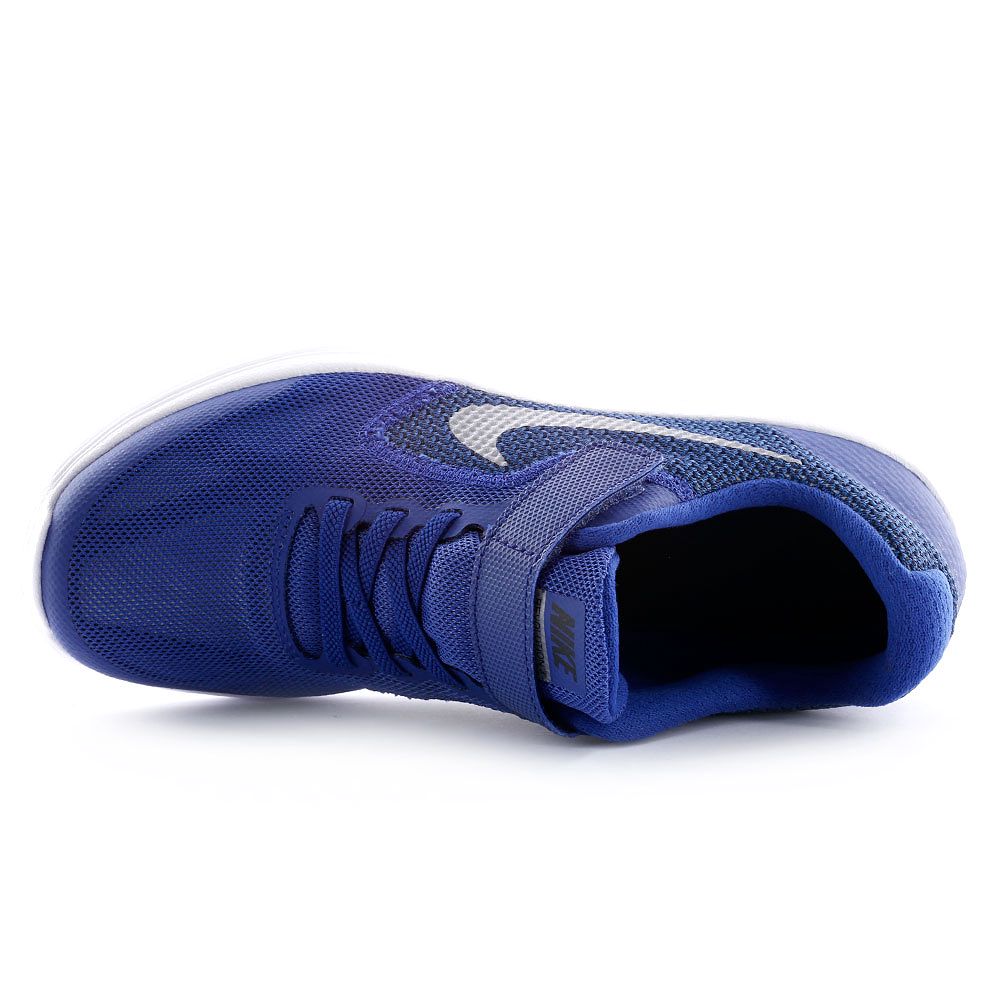 Zapatillas de Running Revolution 3 Junior Velcro Marino Gris - Fútbol Factory