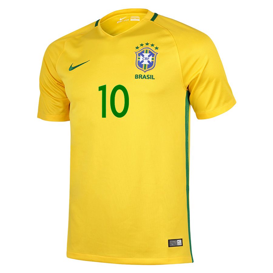Camiseta 1ª Brasil Copa América 2016 Neymar JR Amarillo - Fútbol Factory