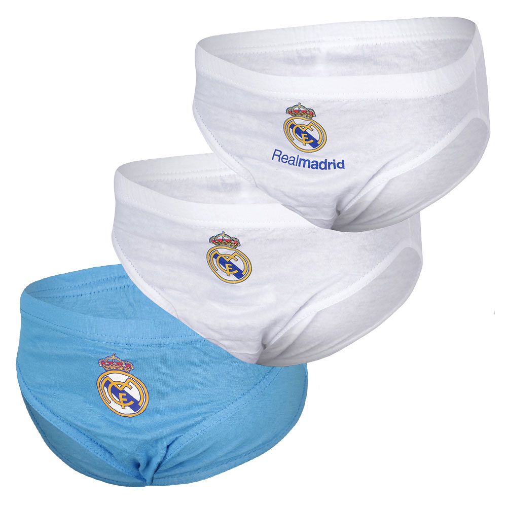 Calzoncillos Real Madrid  Blanco Azul - Fútbol Factory