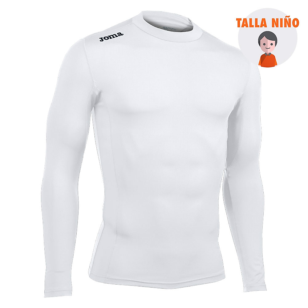 Camiseta Térmica Brama Academy Manga Larga Junior Blanco - Fútbol Factory