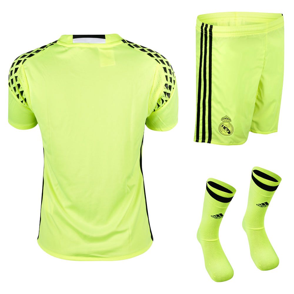 Conjunto 2ª Real Madrid 2016/2017 Portero Junior Amarillo - Fútbol Factory
