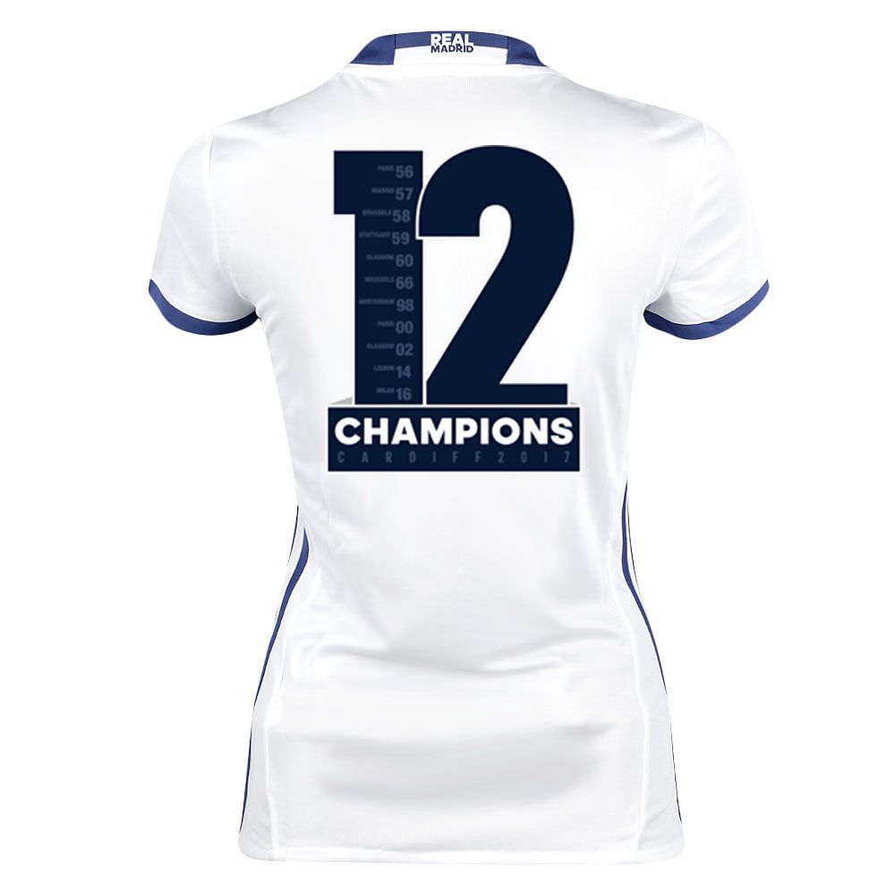 Camiseta 1ª Real Madrid 2016/2017 12 Champions Mujer - Fútbol Factory