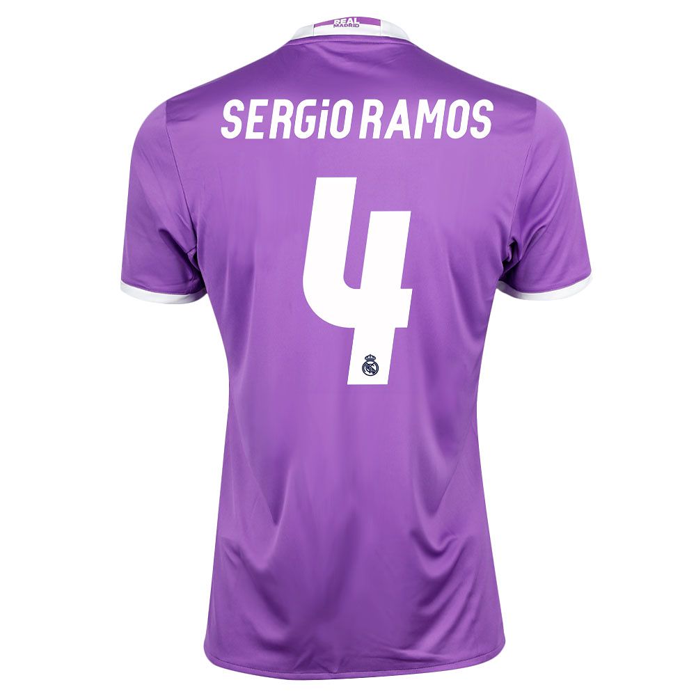 Camiseta 2ª Real Madrid 2016/2017 Sergio Ramos Morado - Fútbol Factory