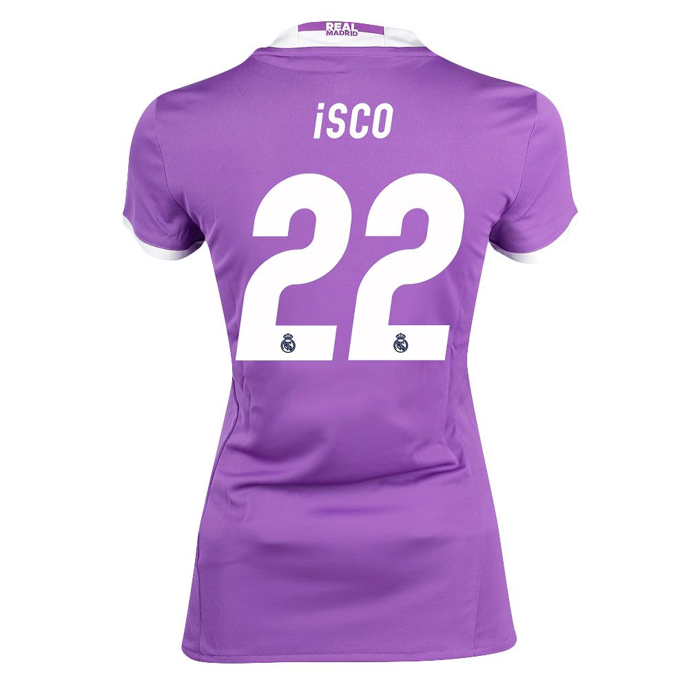 Camiseta 2ª Real Madrid 2016/2017 Isco Mujer Morado - Fútbol Factory