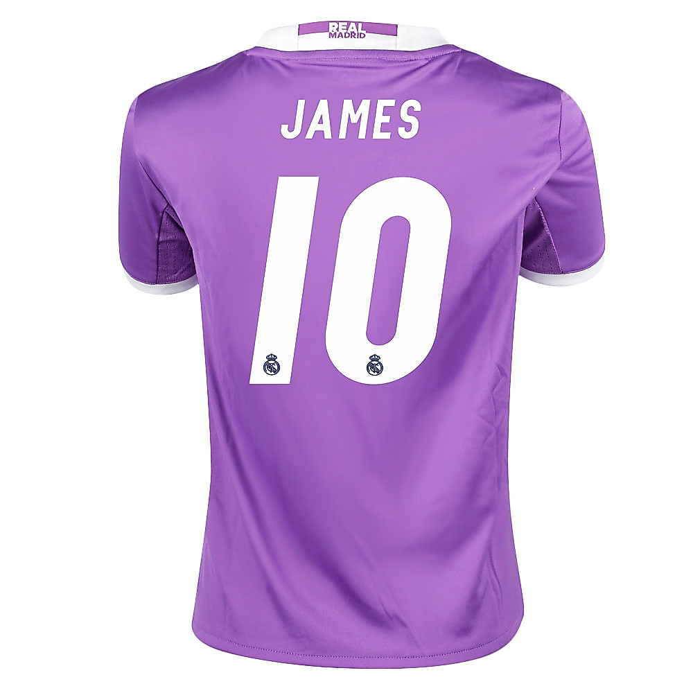 Camiseta 2ª Real Madrid 2016/2017 James Junior Morado - Fútbol Factory