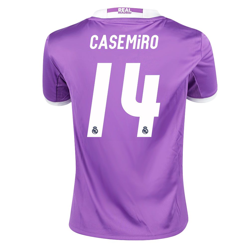 Camiseta 2ª Real Madrid 2016/2017 Casemiro Junior Morado - Fútbol Factory