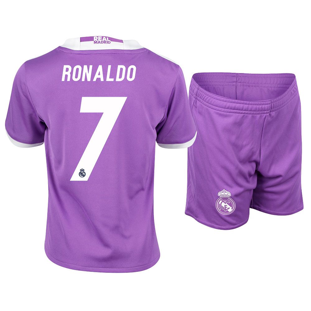 Conjunto 2ª Real Madrid 2016/2017 Ronaldo Junior Morado - Fútbol Factory