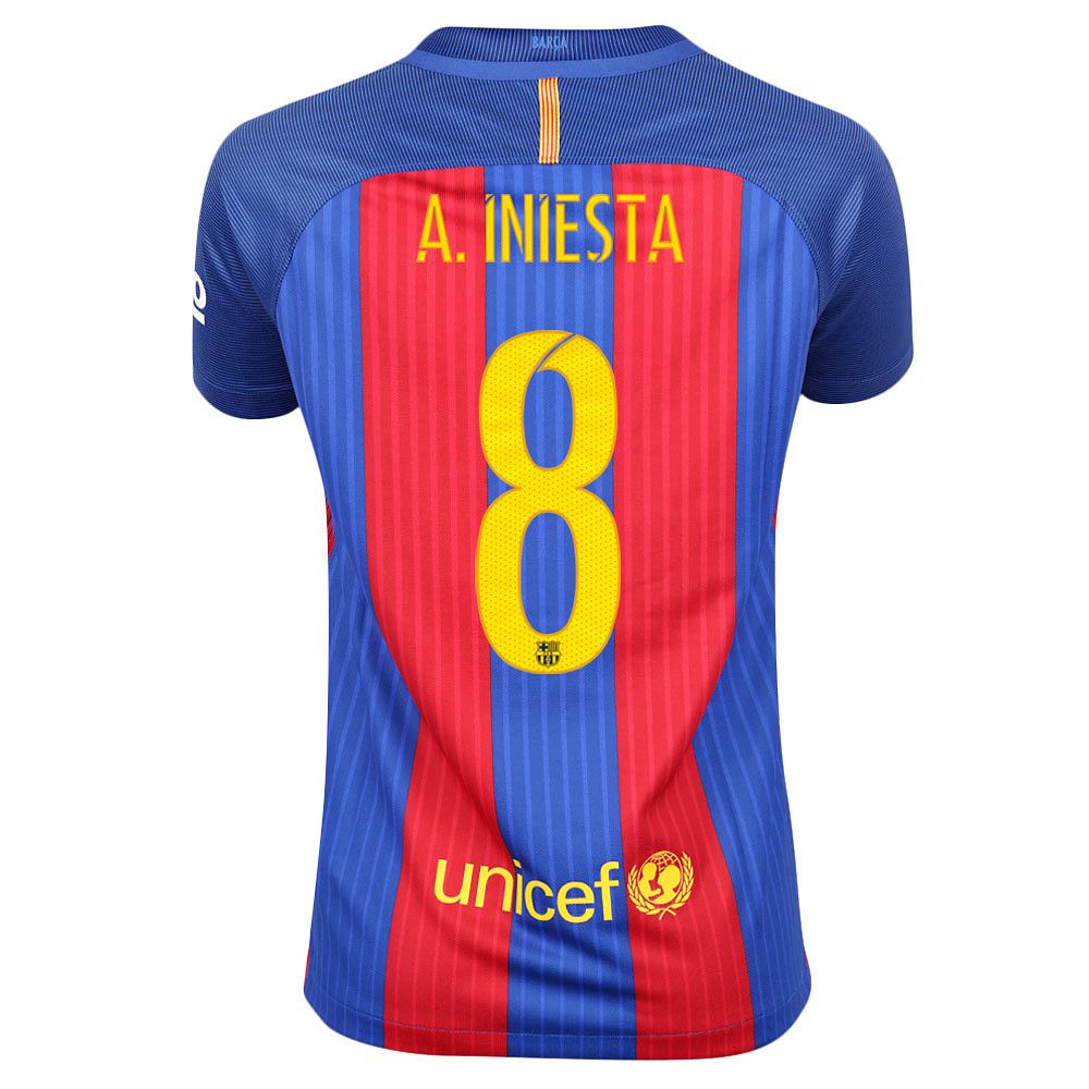 Camiseta 1ª FC Barcelona 2016/2017 Iniesta Stadium Junior - Fútbol Factory