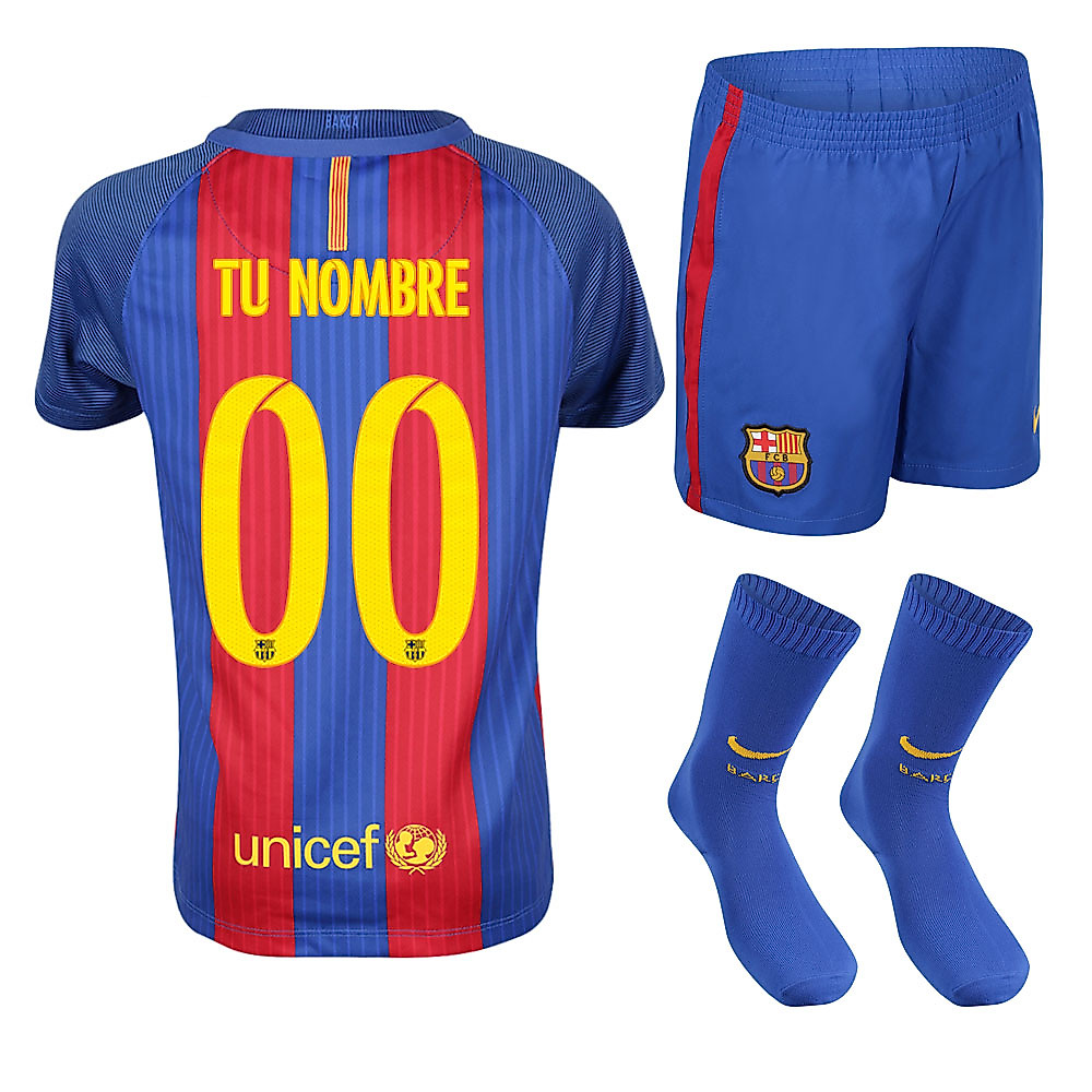 Conjunto 1ª FC Barcelona 2016/2017 Personalizado Infantil - Fútbol Factory