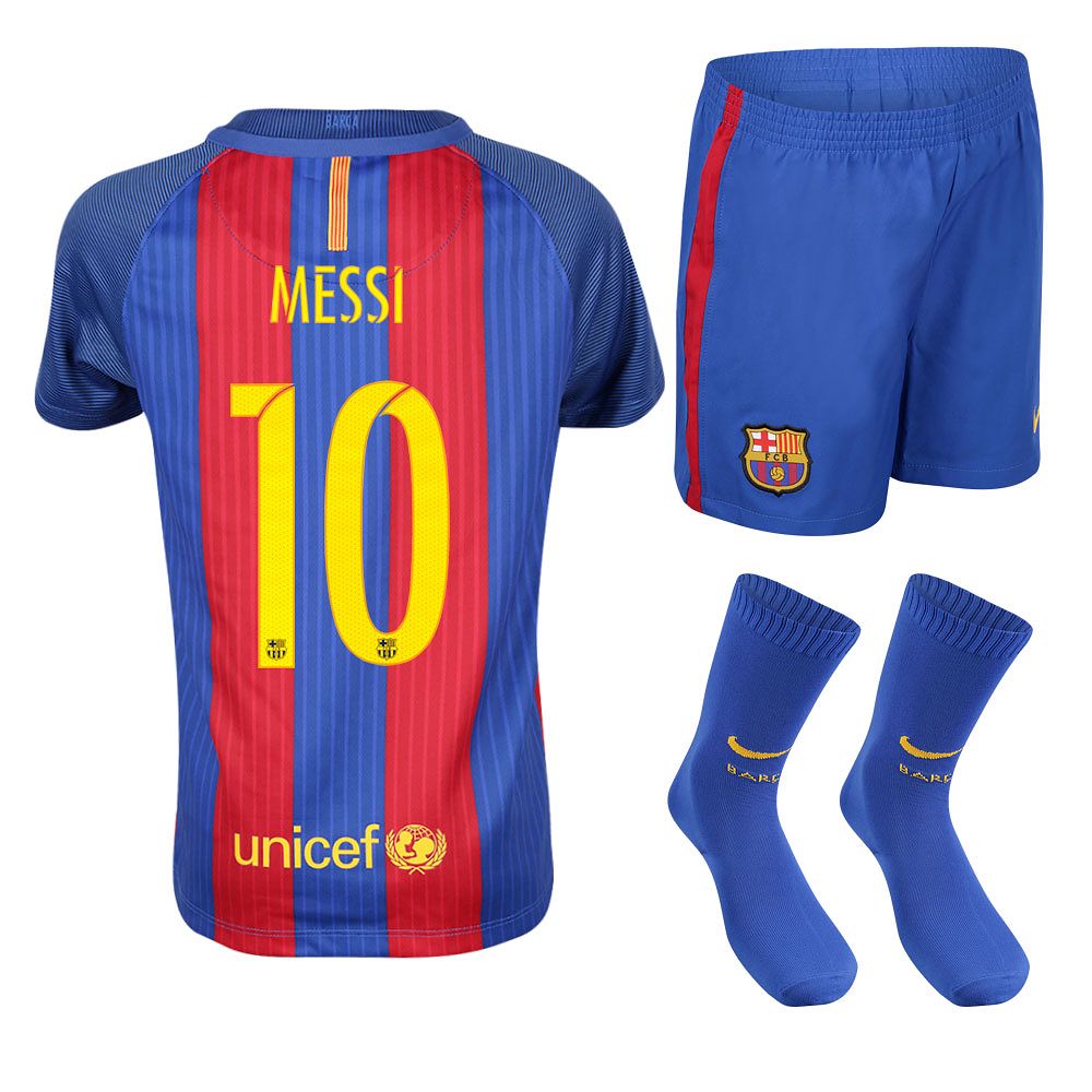 Conjunto 1ª FC Barcelona 2016/2017 Messi Infantil - Fútbol Factory