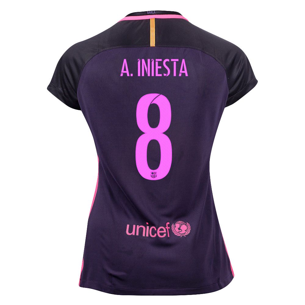 Camiseta 2ª FC Barcelona 2016/2017 Iniesta Stadium Mujer - Fútbol Factory