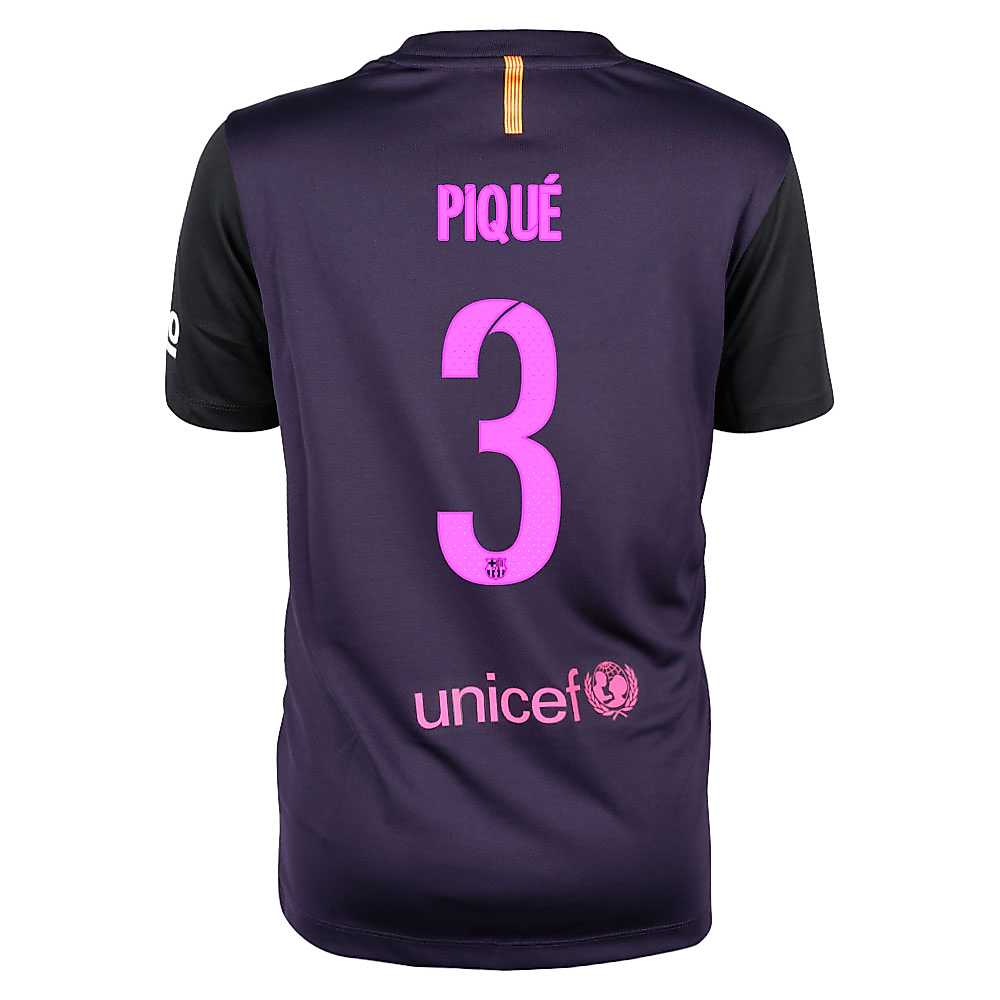 Camiseta 2ª FC Barcelona 2016/2017 Piqué Supporters Junior - Fútbol Factory