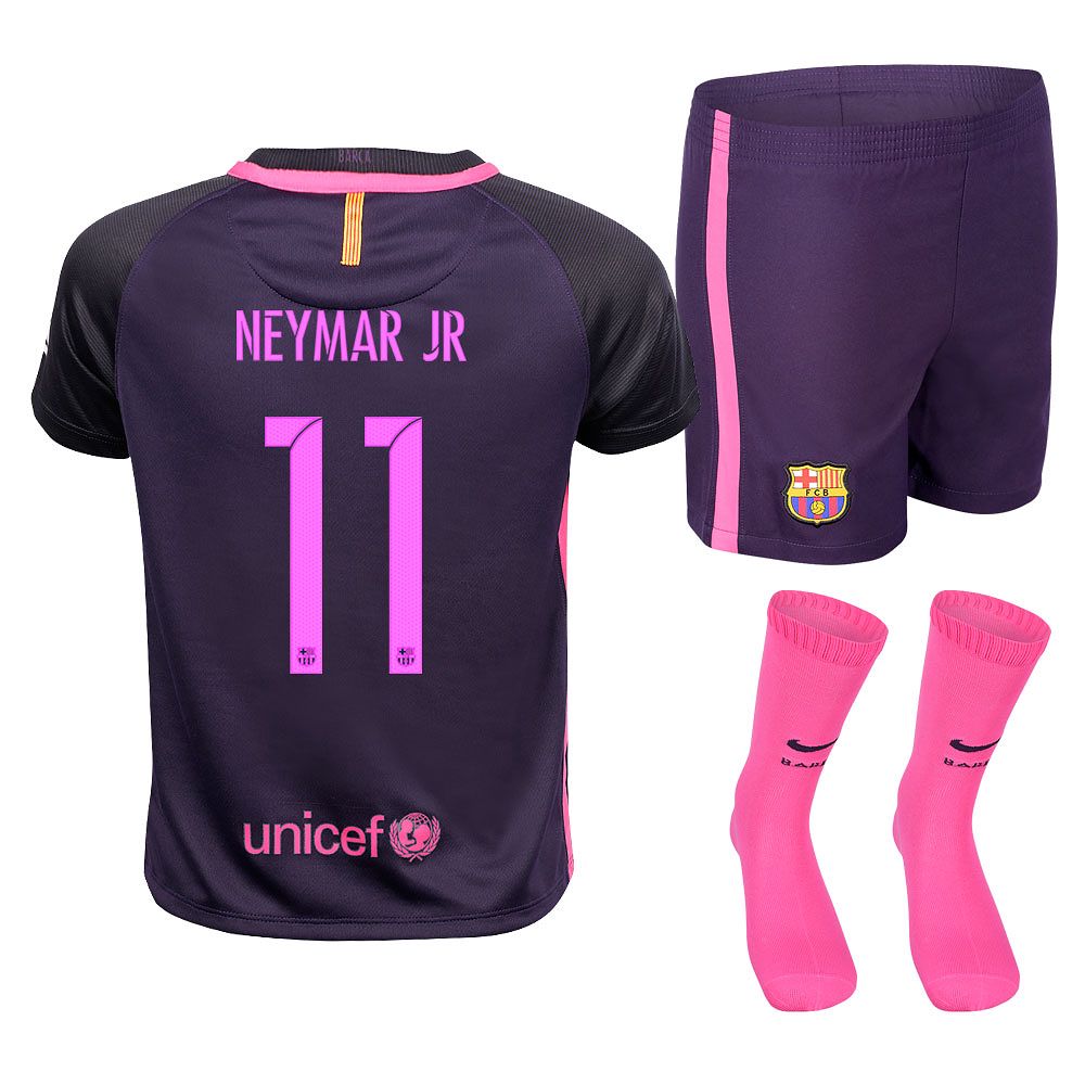 Conjunto 2ª FC Barcelona 2016/2017 Neymar JR Infantil - Fútbol Factory