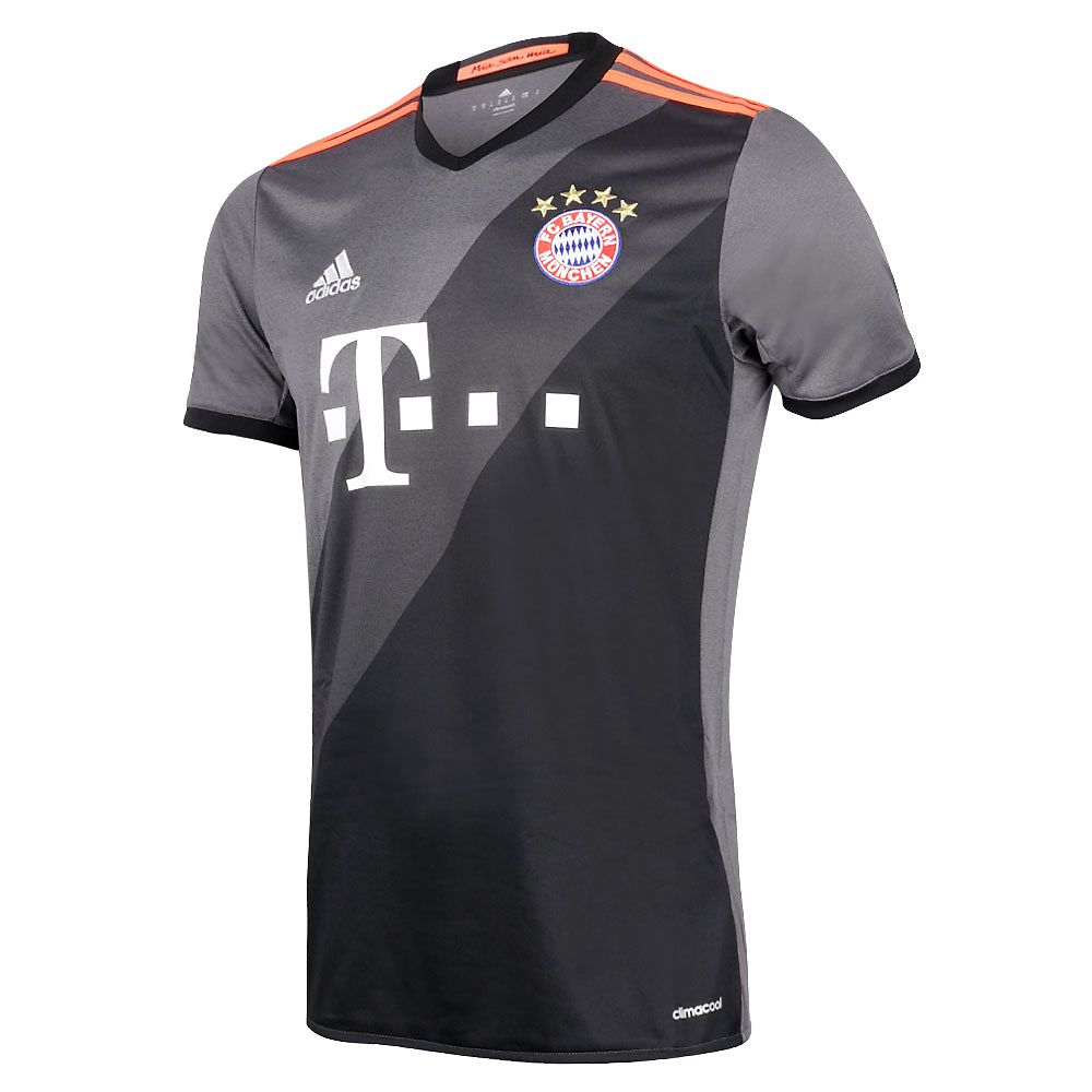 Camiseta 2ª Bayern de Munich 2016/2017 Gris Negro - Fútbol Factory
