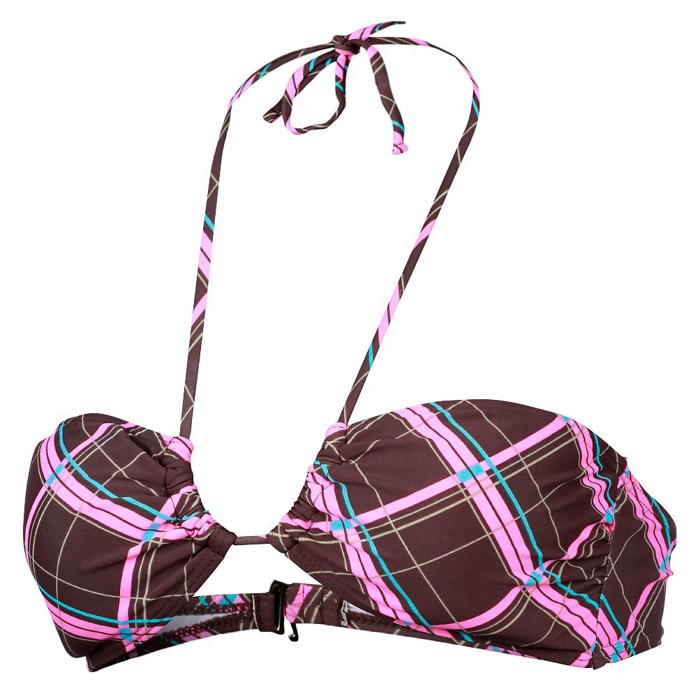 Bikini Bandeau Marrón Rosa - Fútbol Factory