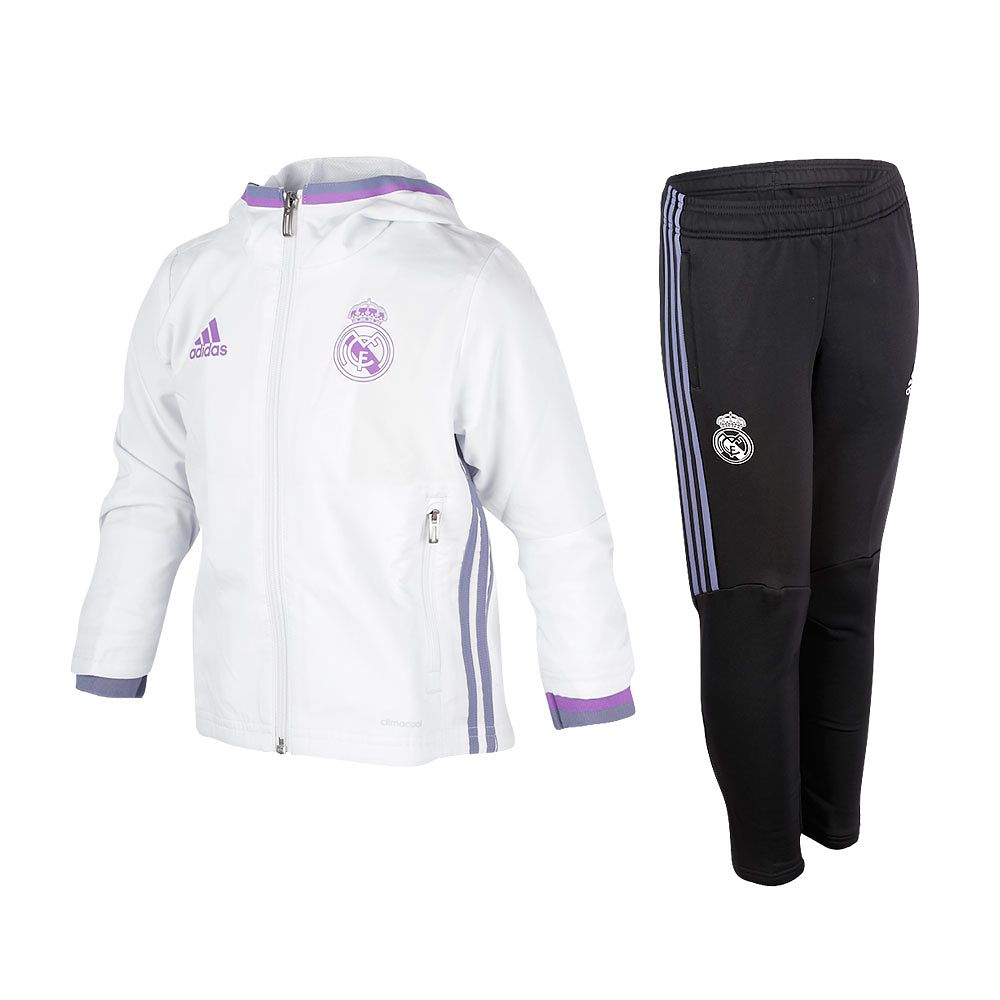 Chándal Pre-Match Real Madrid 2016/2017 Junior Blanco Morado - Fútbol Factory
