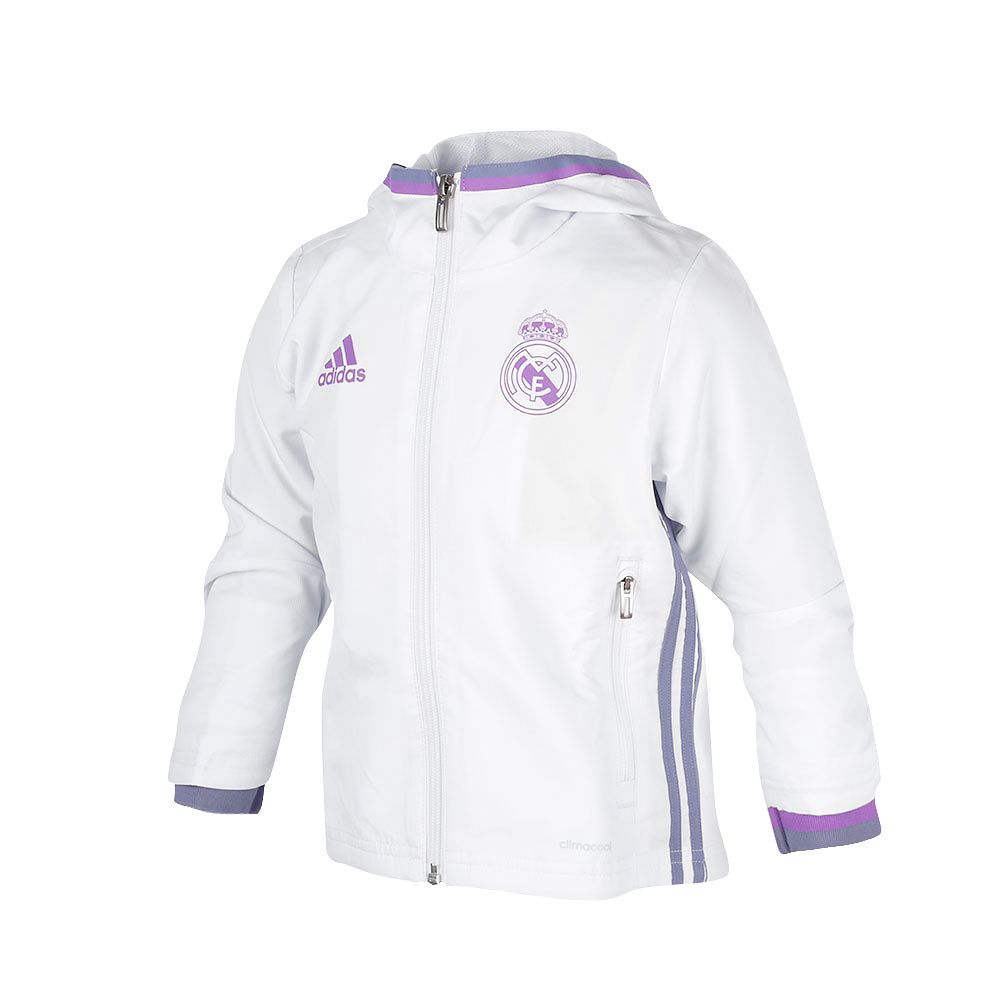Chándal Pre-Match Real Madrid 2016/2017 Junior Blanco Morado - Fútbol Factory
