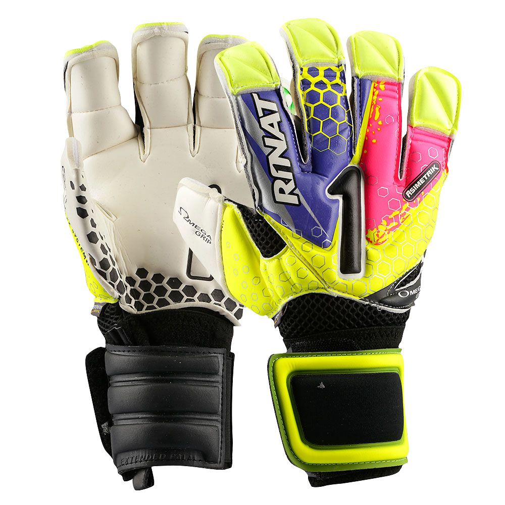 Guantes Asimetrik 2.0 Semi Amarillo Negro - Fútbol Factory