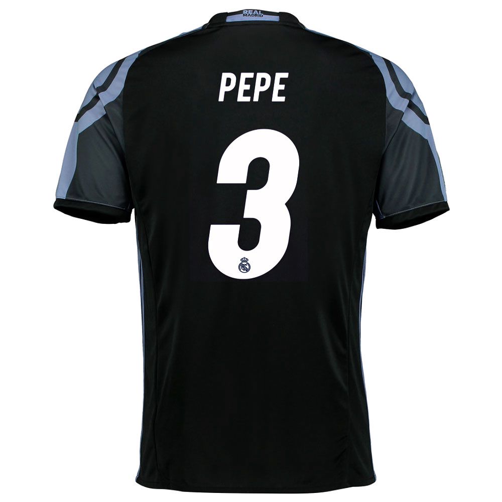 Camiseta 3ª Real Madrid 2016/2017 Pepe UCL Negro - Fútbol Factory