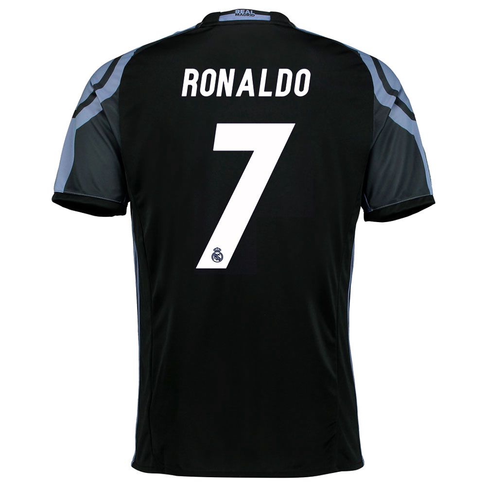 Camiseta 3ª Real Madrid 2016/2017 Ronaldo UCL Negro - Fútbol Factory