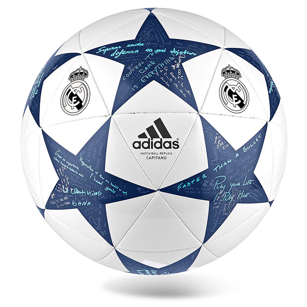 Balón de Fútbol 7 Finale 16 Capitano 2016/2017 UCL Real Madrid Blanco - Fútbol Factory