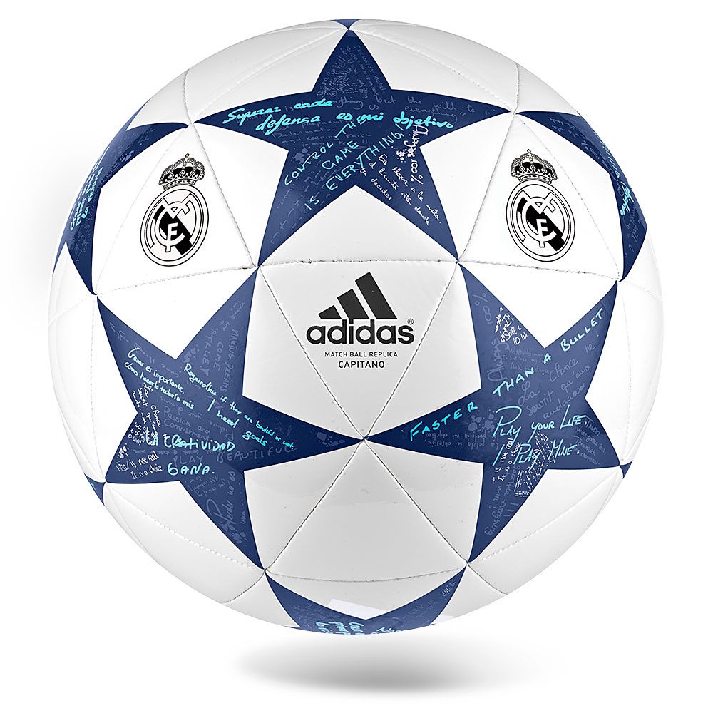 Balón de Fútbol 11 Finale 16 Capitano 2016/2017 UCL Real Madrid Blanco - Fútbol Factory