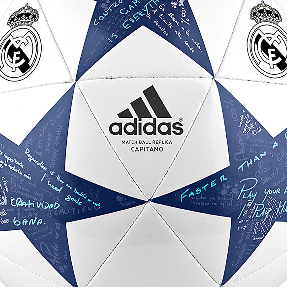 Balón de Fútbol 11 Finale 16 Capitano 2016/2017 UCL Real Madrid Blanco - Fútbol Factory