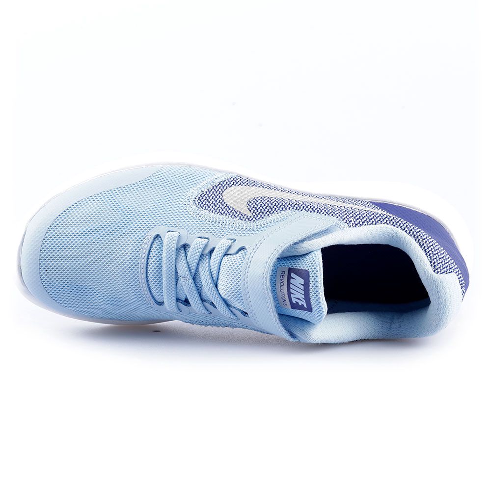 Zapatillas de Running Revolution 3 Junior Azul Blanco - Fútbol Factory