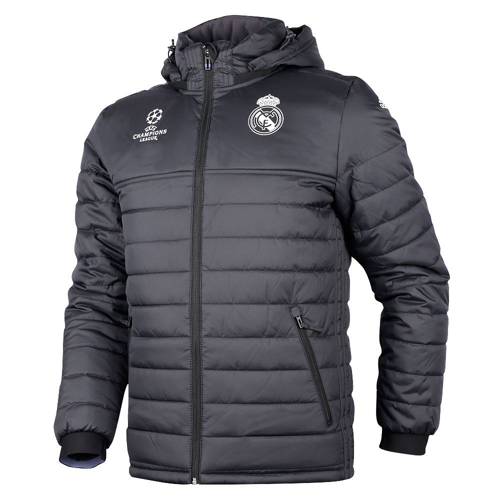 Abrigo Real Madrid 2016/2017 UCL Negro - Fútbol Factory