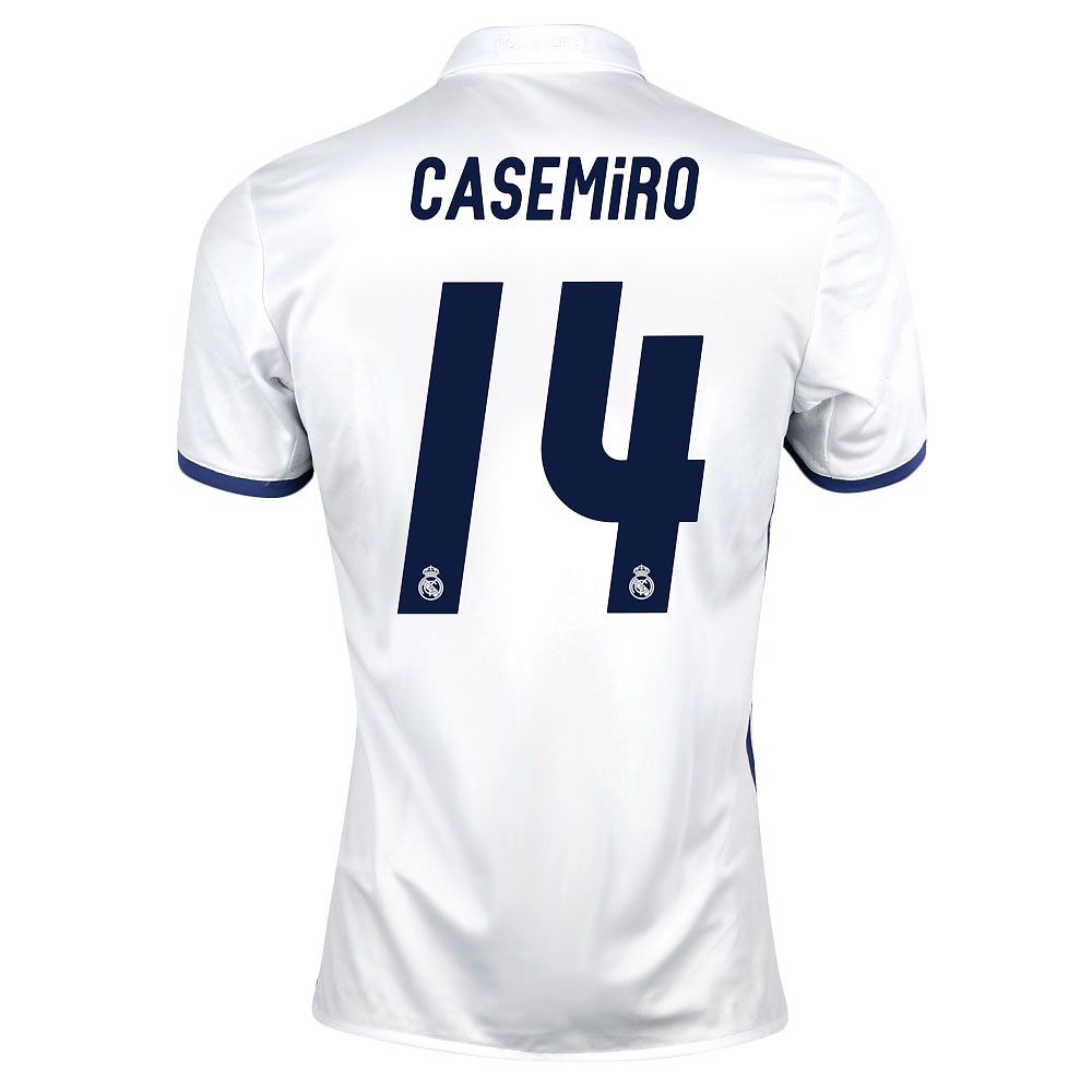 Camiseta 1ª Real Madrid 2016/2017 Casemiro UCL Blanco - Fútbol Factory