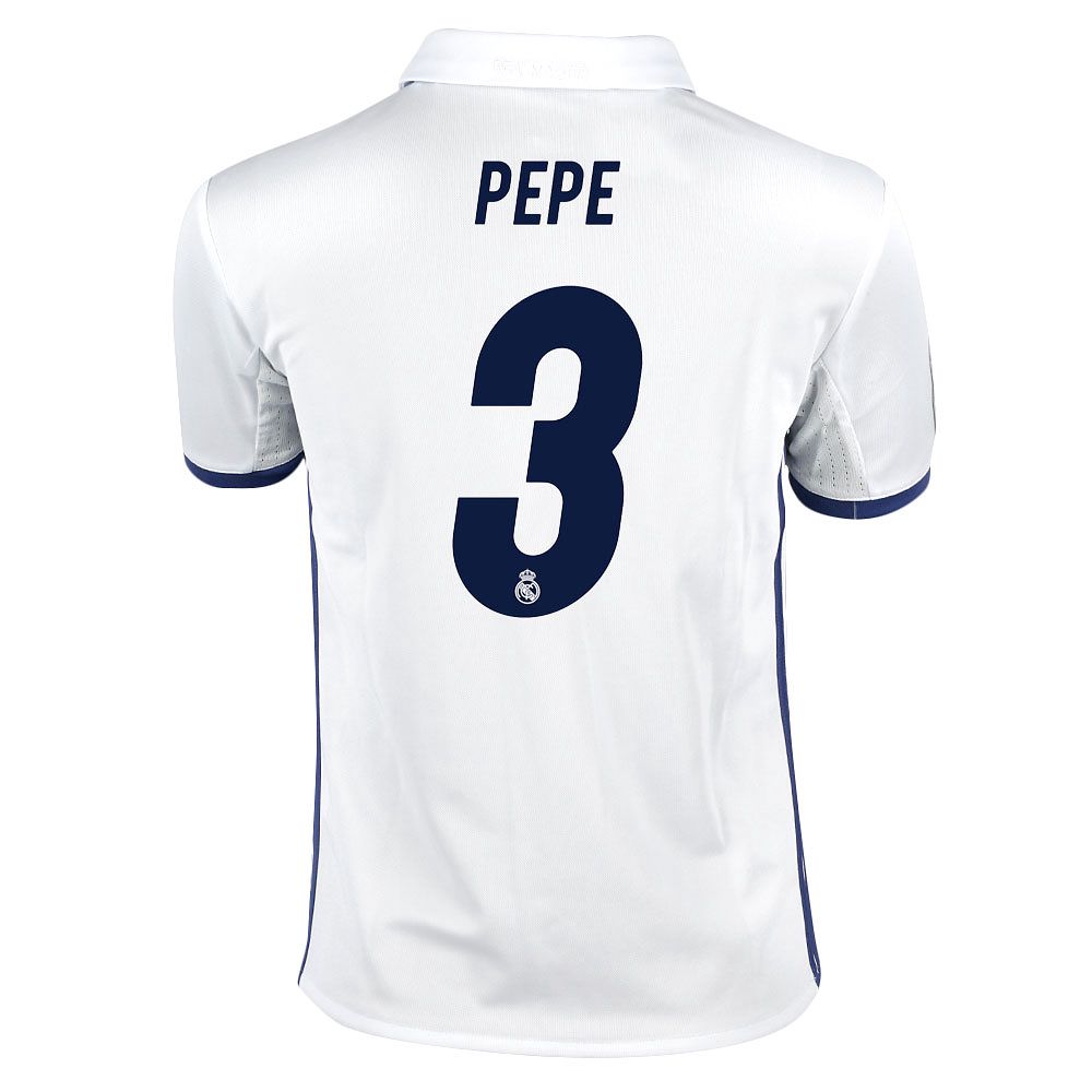 Camiseta 1ª Real Madrid 2016/2017 Pepe UCL Junior Blanco - Fútbol Factory