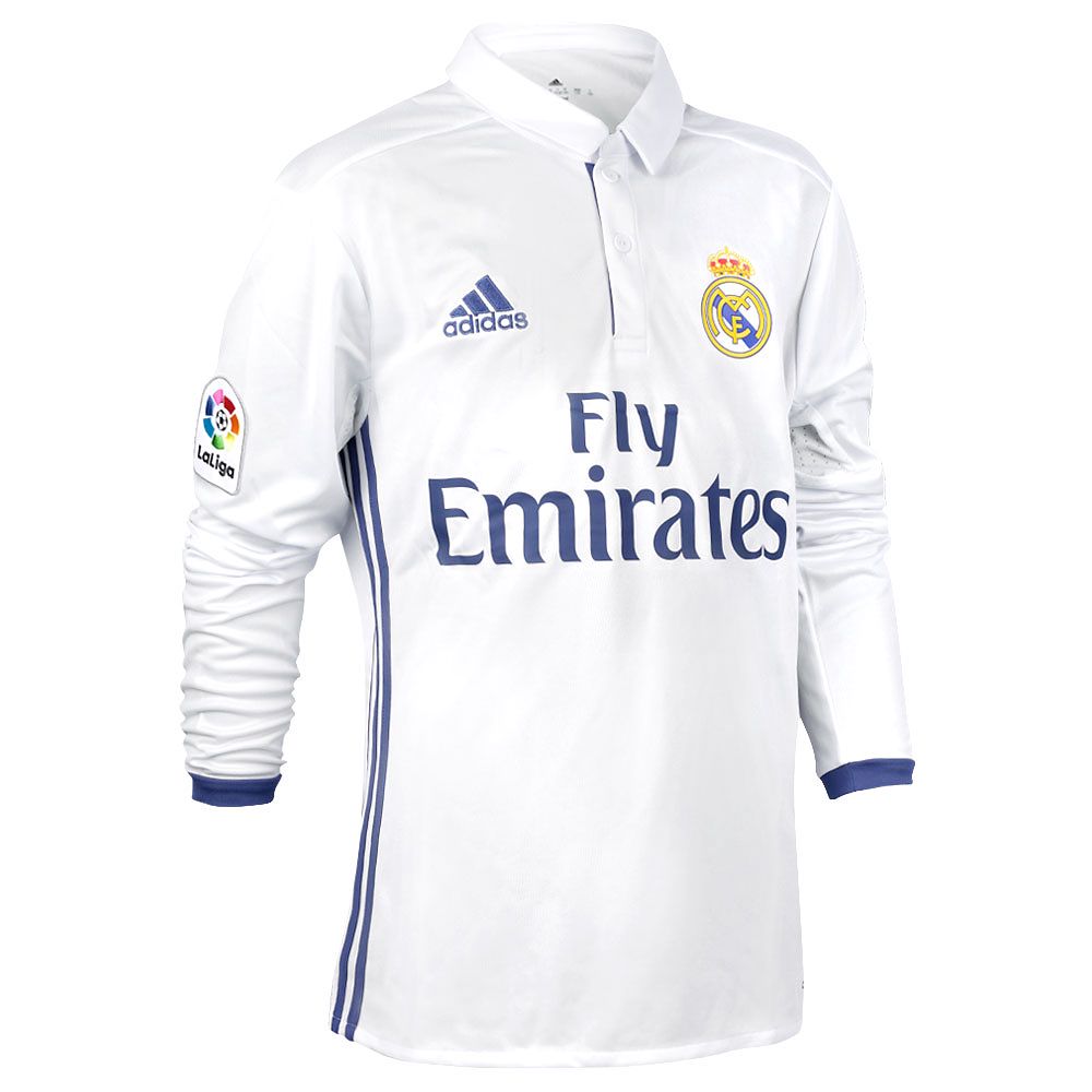 Camiseta 1ª Real Madrid 2016/2017 Manga Larga Junior - Fútbol Factory