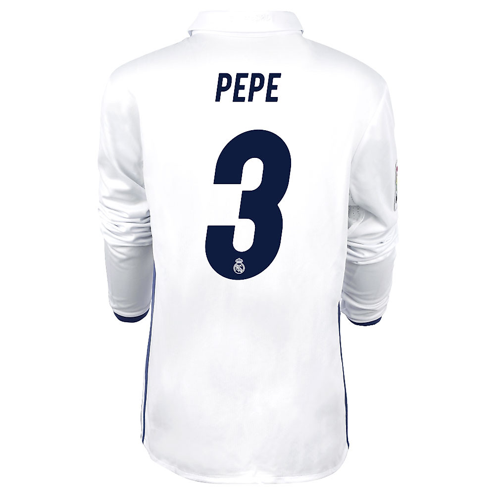 Camiseta 1ª Real Madrid 2016/2017 Pepe Manga Larga Junior - Fútbol Factory