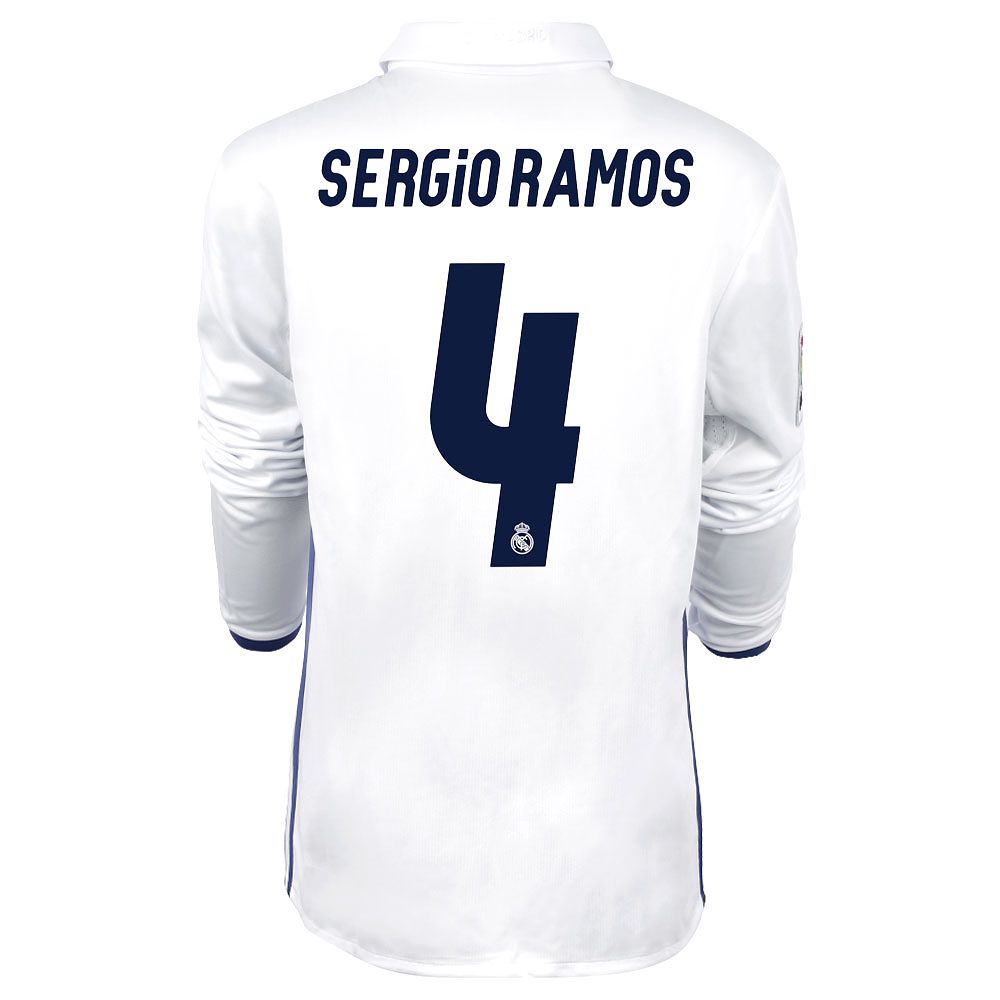 Camiseta 1ª Real Madrid 2016/2017 Sergio Ramos Manga Larga Junior - Fútbol Factory
