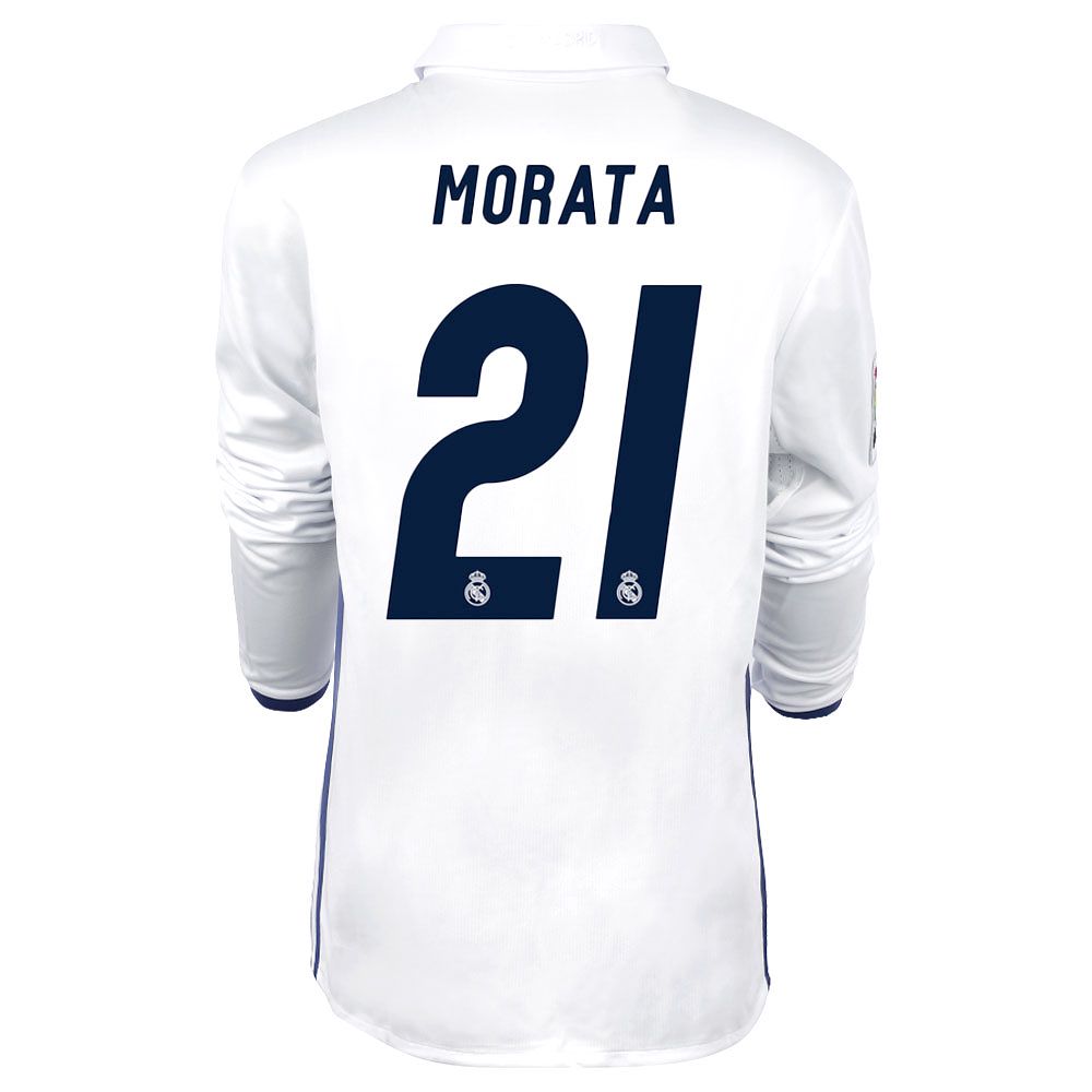 Camiseta 1ª Real Madrid 2016/2017 Morata Manga Larga Junior - Fútbol Factory