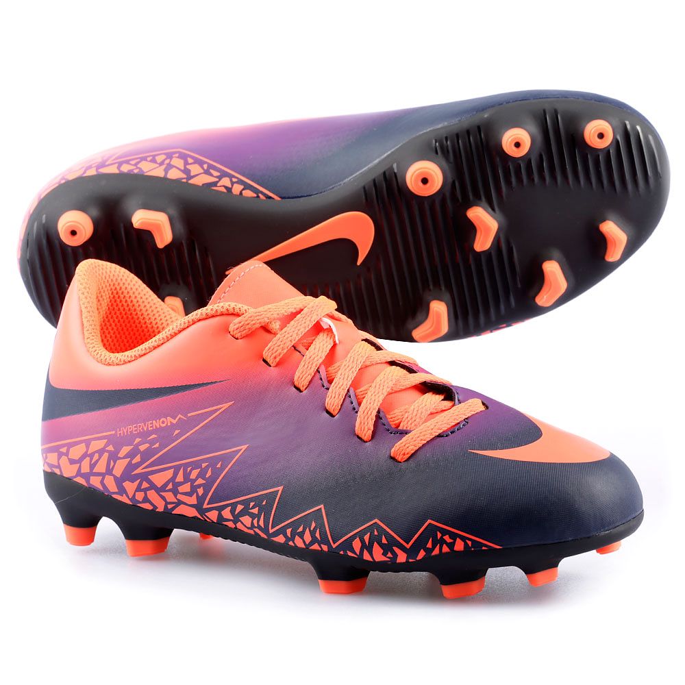 Botas de Fútbol Hypervenom Phade II Junior FG Morado - Fútbol Factory
