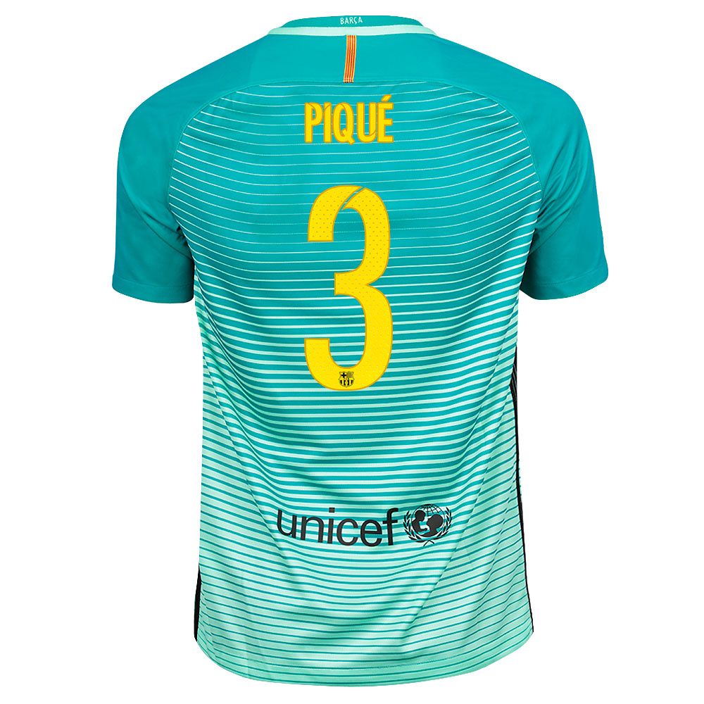 Camiseta 3ª FC Barcelona 2016/2017 Piqué UCL Stadium Verde - Fútbol Factory