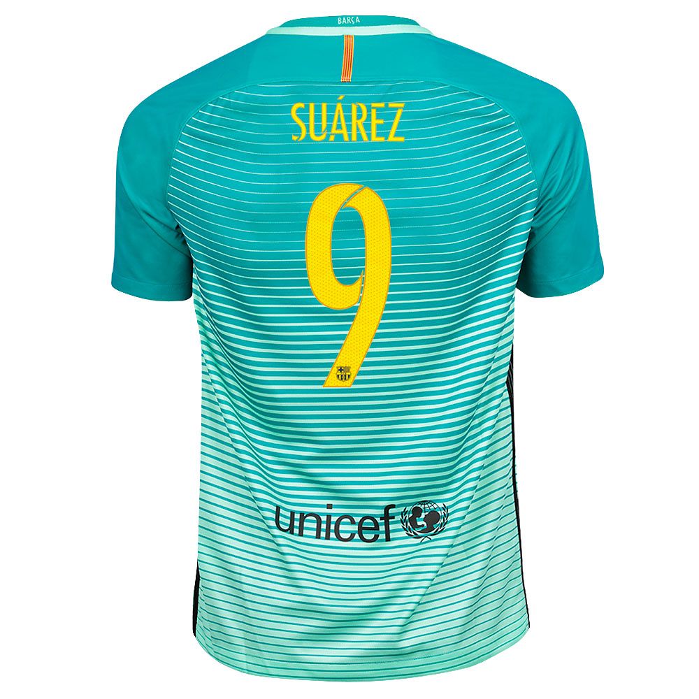Camiseta 3ª FC Barcelona 2016/2017 Suárez UCL Stadium Verde - Fútbol Factory