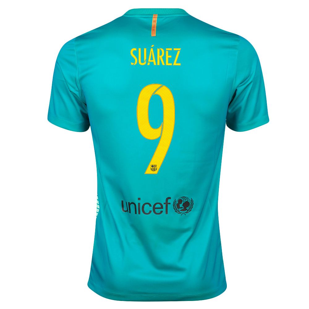 Camiseta 3ª FC Barcelona 2016/2017 Suárez UCL Supporters Verde - Fútbol Factory