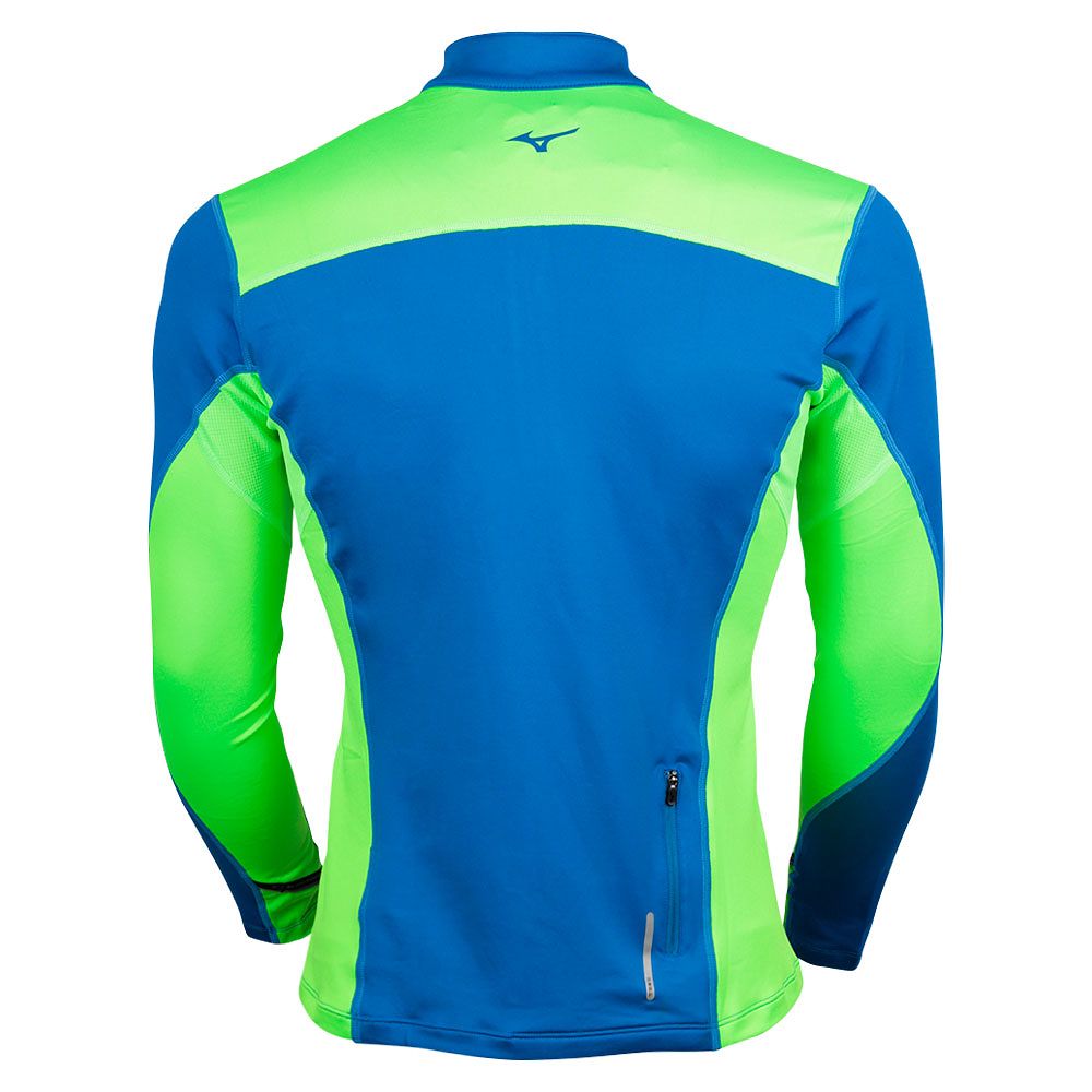 Sudadera de Running Warmalite Venture Top 1/4 Azul Verde - Fútbol Factory