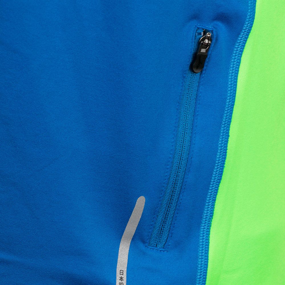 Sudadera de Running Warmalite Venture Top 1/4 Azul Verde - Fútbol Factory