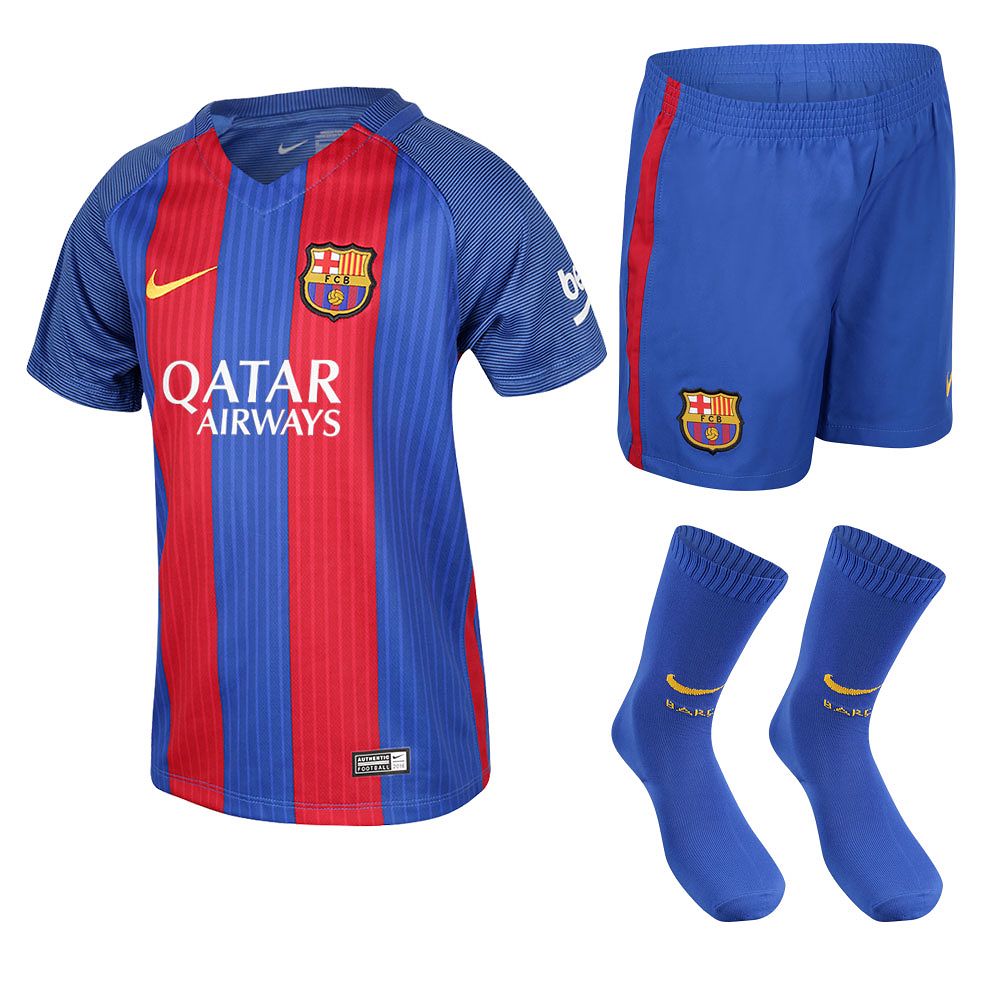 Conjunto 1ª FC Barcelona 2016/2017 Infantil - Fútbol Factory