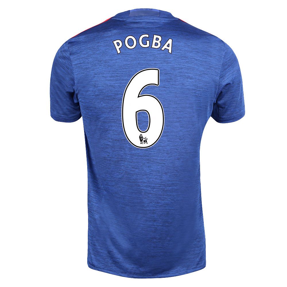 Camiseta 2ª Manchester United 2016/2017 Pogba Azul - Fútbol Factory