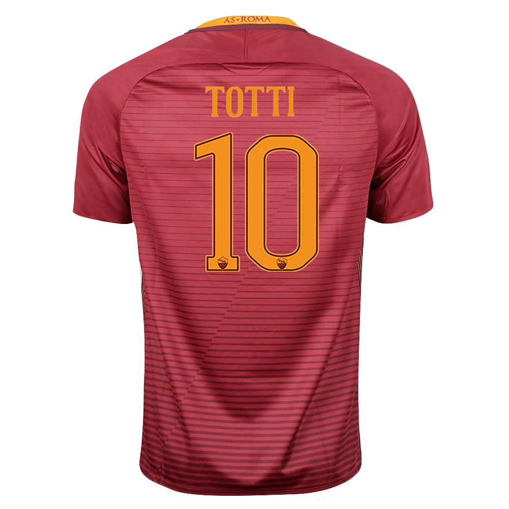 Camiseta 1ª AS Roma 2016/2017 Totti Rojo - Fútbol Factory