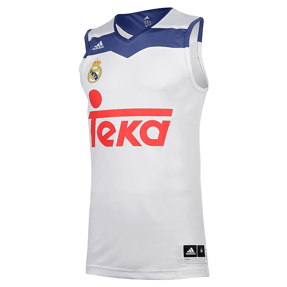 Camiseta 1ª Real Madrid 2016/2017 Baloncesto Blanco Camiseta 1ª Real Madrid 2016/2017 Baloncesto Blanco - Fútbol Factory