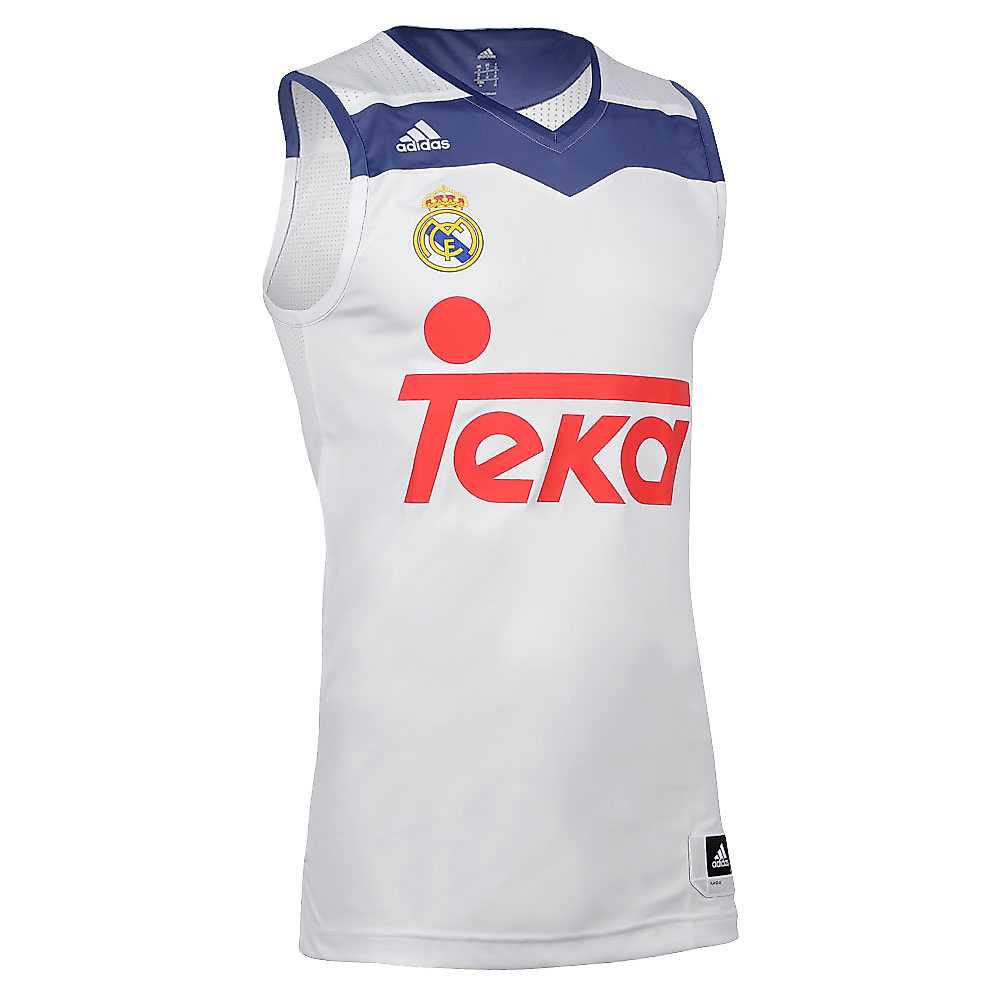 Camiseta 1ª Real Madrid 2016/2017 Baloncesto Blanco Camiseta 1ª Real Madrid 2016/2017 Baloncesto Blanco - Fútbol Factory