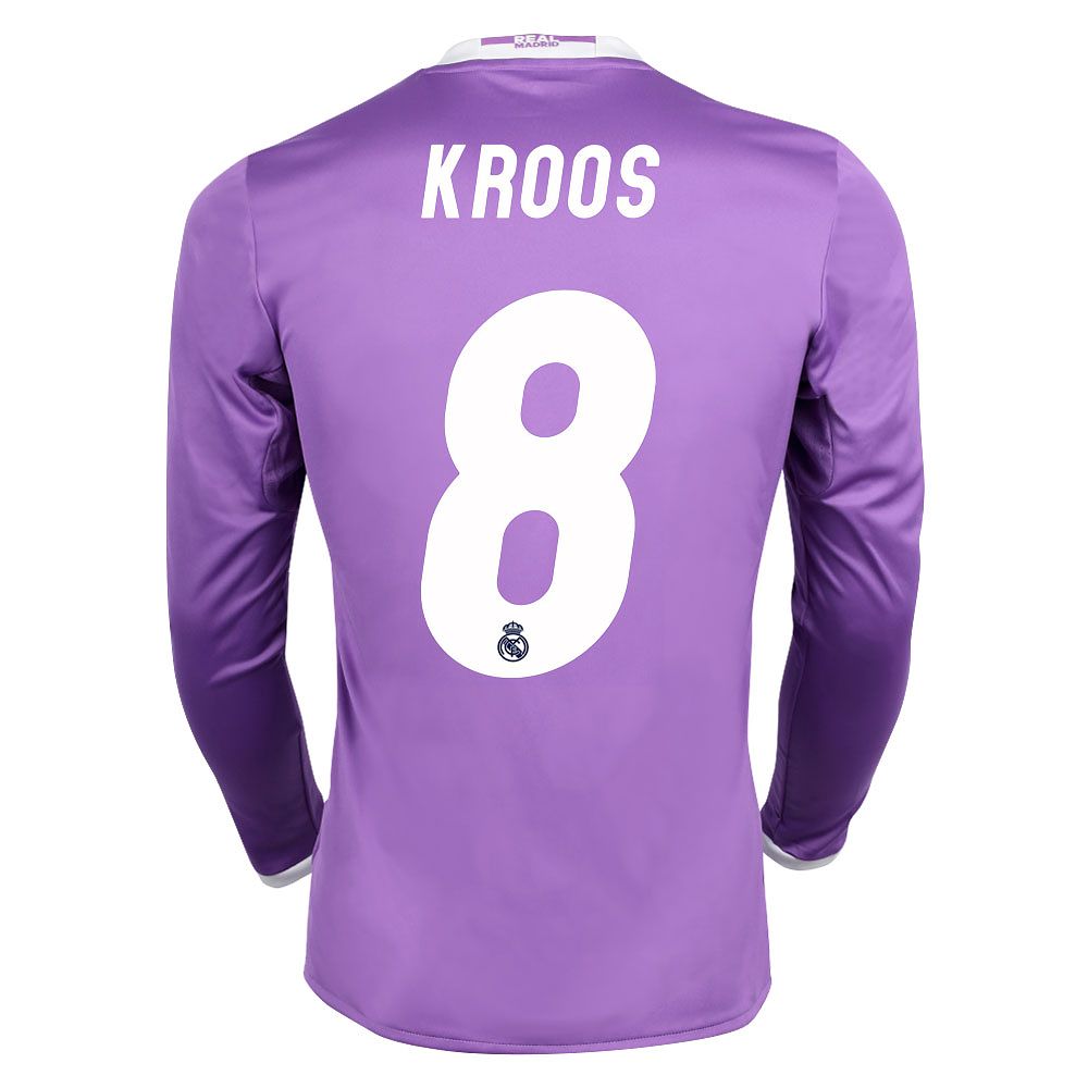 Camiseta 2ª Real Madrid 2016/2017 Kroos Manga Larga Morado - Fútbol Factory