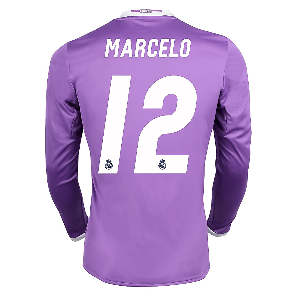 Camiseta 2ª Real Madrid 2016/2017 Marcelo Manga Larga Morado Camiseta 2ª Real Madrid 2016/2017 Marcelo Manga Larga Morado - Fútbol Factory