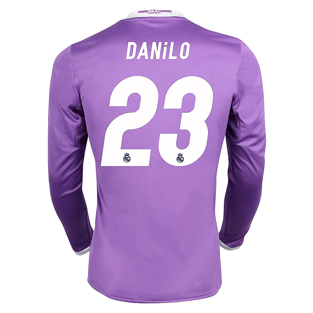 Camiseta 2ª Real Madrid 2016/2017 Danilo Manga Larga Morado Camiseta 2ª Real Madrid 2016/2017 Danilo Manga Larga Morado - Fútbol Factory